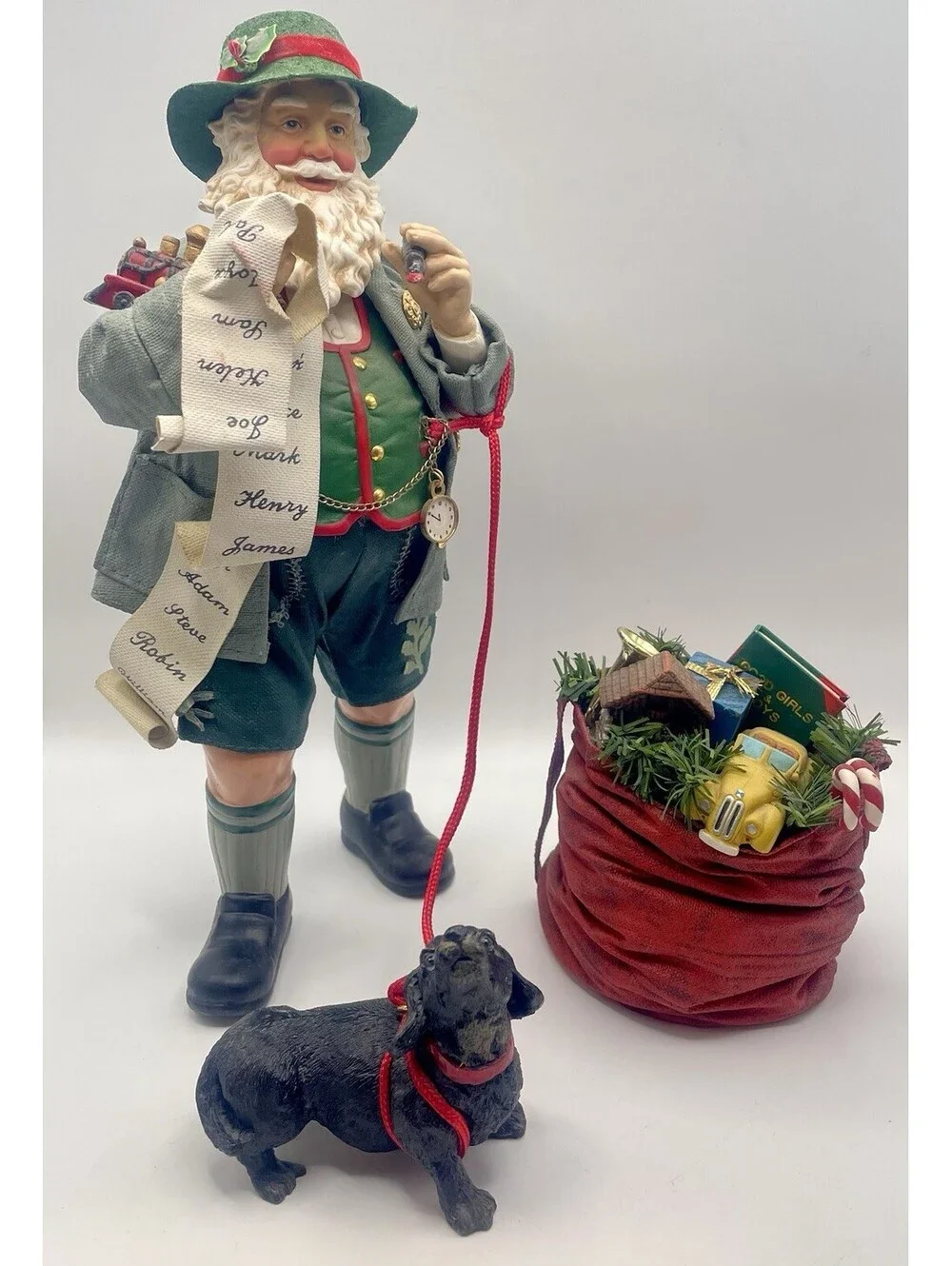 1998 Clothtique Possible Dreams Santa Christmas In The Alps #713171 w/ Box